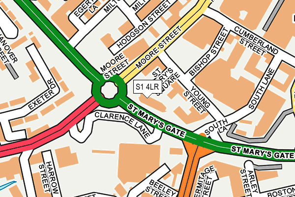 S1 4LR map - OS OpenMap – Local (Ordnance Survey)