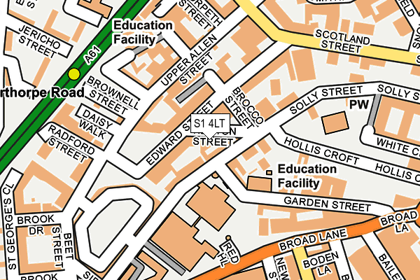 S1 4LT map - OS OpenMap – Local (Ordnance Survey)