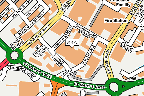 S1 4PL map - OS OpenMap – Local (Ordnance Survey)