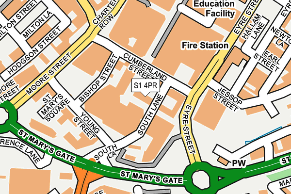 S1 4PR map - OS OpenMap – Local (Ordnance Survey)