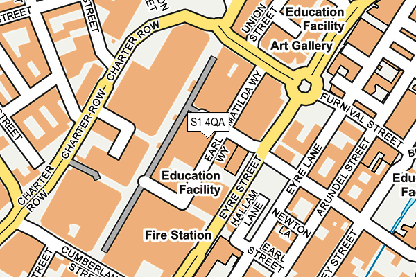 S1 4QA map - OS OpenMap – Local (Ordnance Survey)