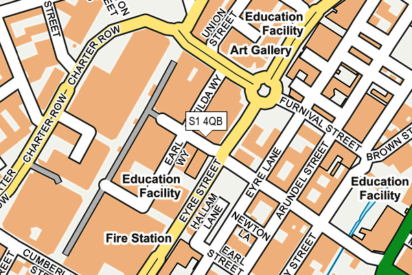 S1 4QB map - OS OpenMap – Local (Ordnance Survey)