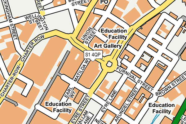 S1 4QP map - OS OpenMap – Local (Ordnance Survey)