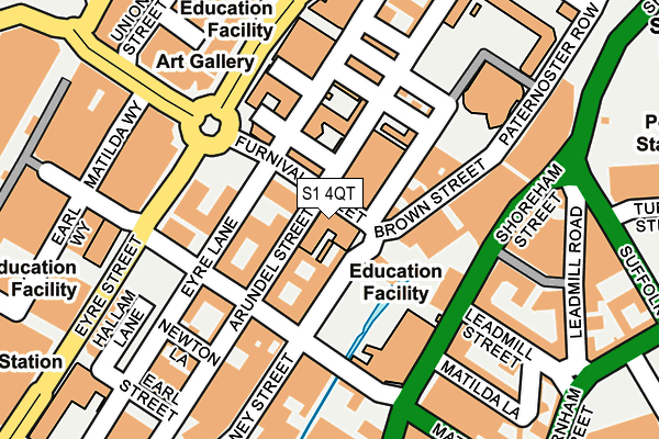 S1 4QT map - OS OpenMap – Local (Ordnance Survey)