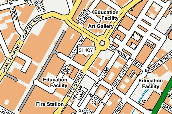 S1 4QY map - OS OpenMap – Local (Ordnance Survey)