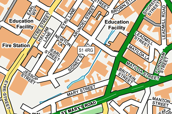 S1 4RG map - OS OpenMap – Local (Ordnance Survey)