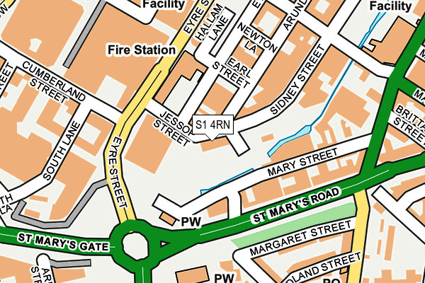 S1 4RN map - OS OpenMap – Local (Ordnance Survey)