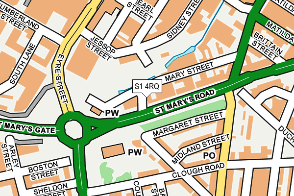 S1 4RQ map - OS OpenMap – Local (Ordnance Survey)