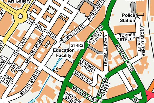 S1 4RS map - OS OpenMap – Local (Ordnance Survey)