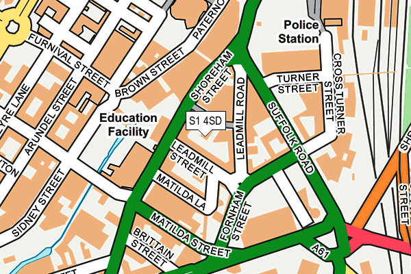 S1 4SD map - OS OpenMap – Local (Ordnance Survey)