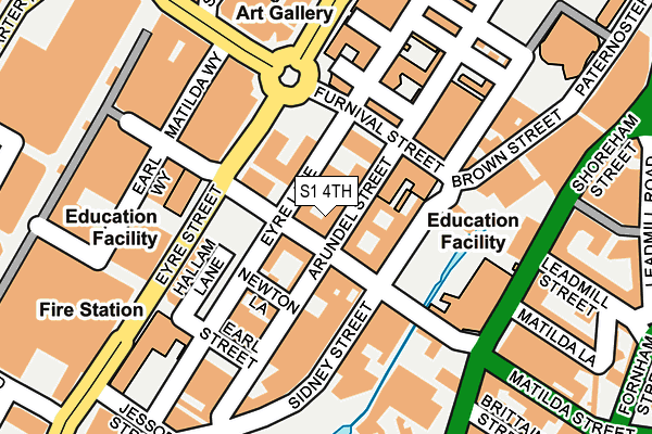 S1 4TH map - OS OpenMap – Local (Ordnance Survey)