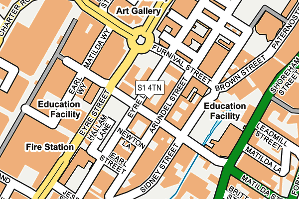 S1 4TN map - OS OpenMap – Local (Ordnance Survey)