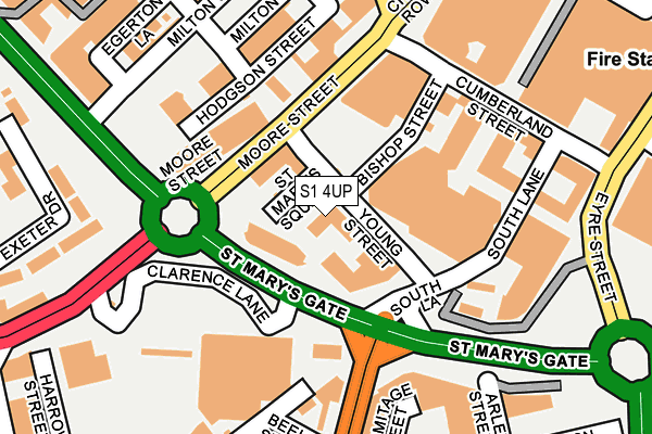 S1 4UP map - OS OpenMap – Local (Ordnance Survey)