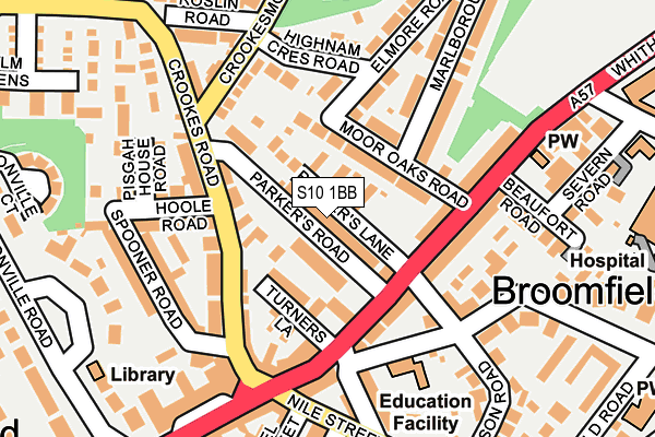 S10 1BB map - OS OpenMap – Local (Ordnance Survey)