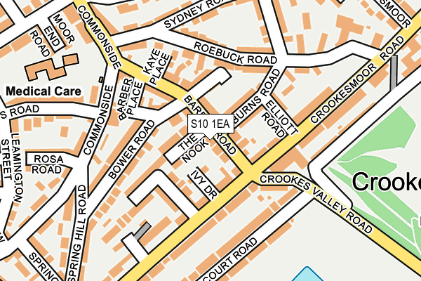 S10 1EA map - OS OpenMap – Local (Ordnance Survey)