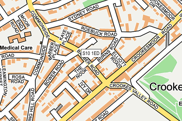 S10 1ED map - OS OpenMap – Local (Ordnance Survey)