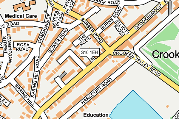 S10 1EH map - OS OpenMap – Local (Ordnance Survey)