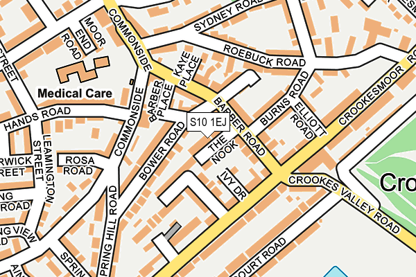 S10 1EJ map - OS OpenMap – Local (Ordnance Survey)