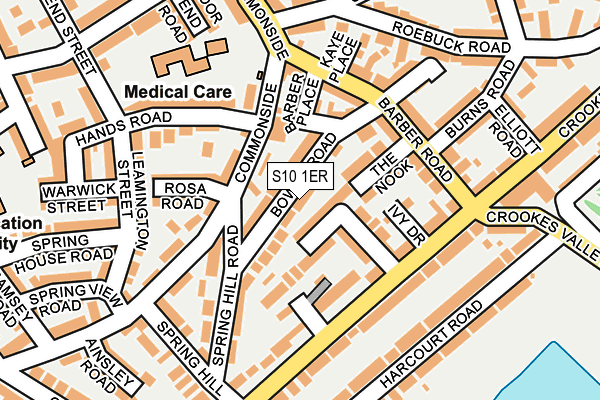 S10 1ER map - OS OpenMap – Local (Ordnance Survey)