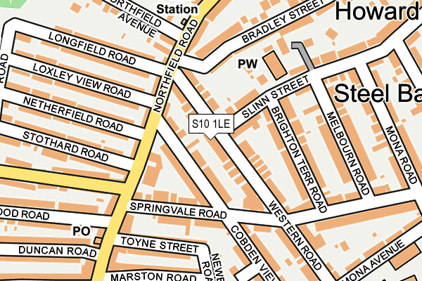S10 1LE map - OS OpenMap – Local (Ordnance Survey)