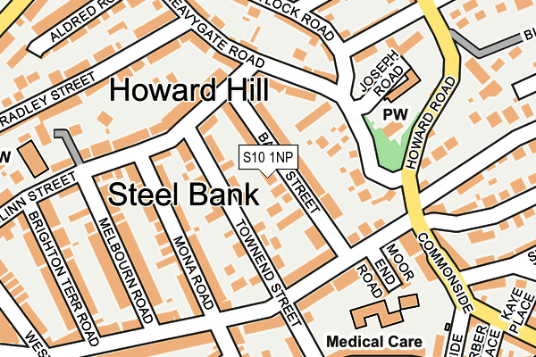 S10 1NP map - OS OpenMap – Local (Ordnance Survey)