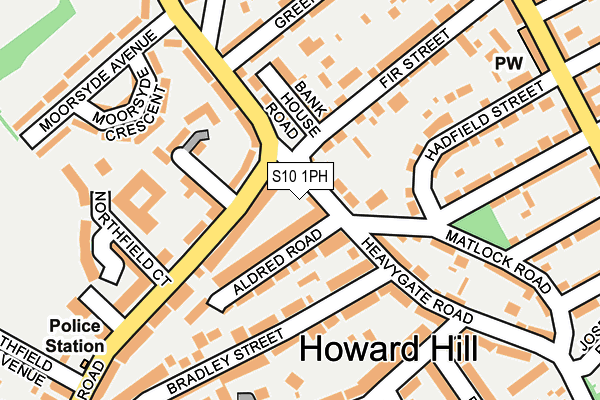 S10 1PH map - OS OpenMap – Local (Ordnance Survey)