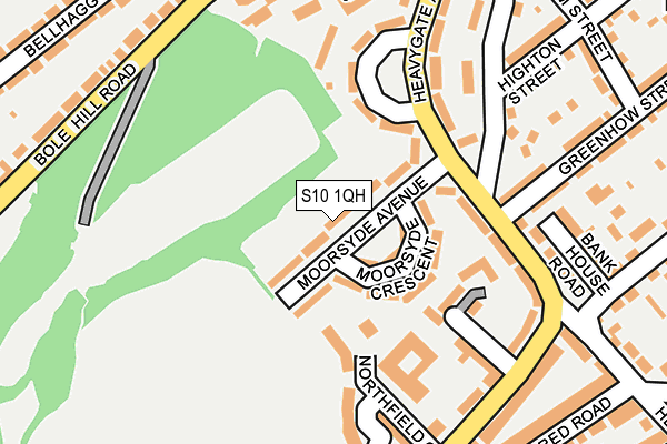 S10 1QH map - OS OpenMap – Local (Ordnance Survey)