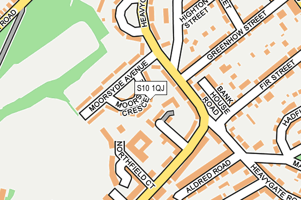 S10 1QJ map - OS OpenMap – Local (Ordnance Survey)
