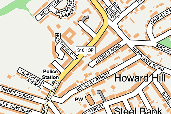 S10 1QP map - OS OpenMap – Local (Ordnance Survey)