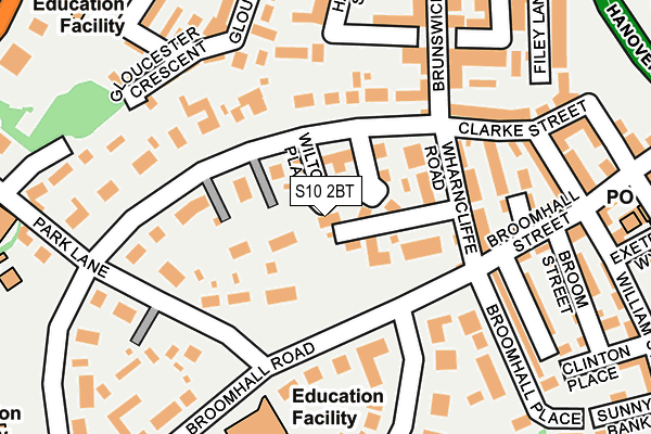 S10 2BT map - OS OpenMap – Local (Ordnance Survey)