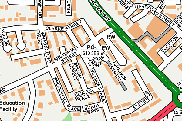 S10 2EB map - OS OpenMap – Local (Ordnance Survey)