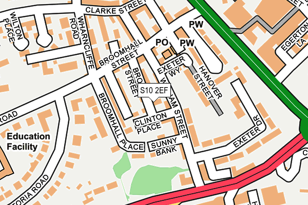 S10 2EF map - OS OpenMap – Local (Ordnance Survey)