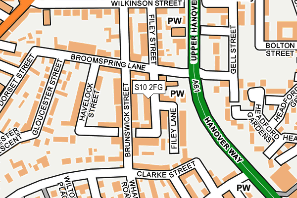 S10 2FG map - OS OpenMap – Local (Ordnance Survey)