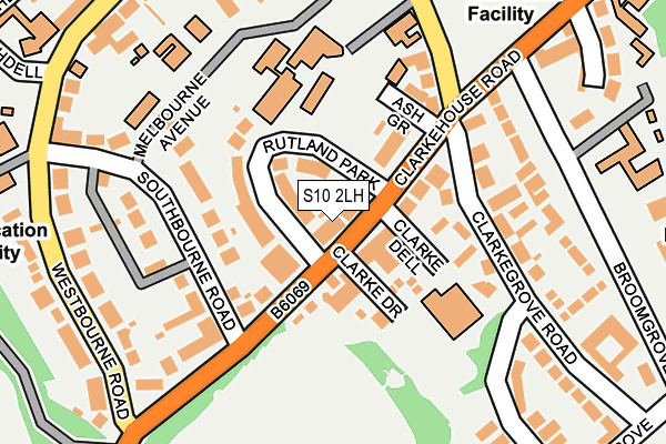 S10 2LH map - OS OpenMap – Local (Ordnance Survey)