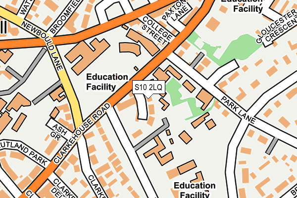 S10 2LQ map - OS OpenMap – Local (Ordnance Survey)