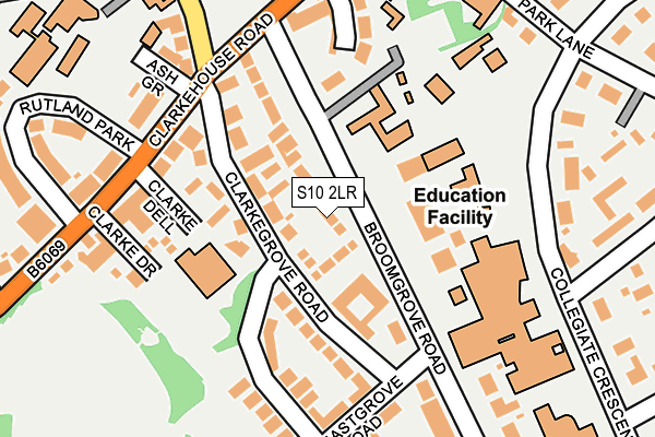 S10 2LR map - OS OpenMap – Local (Ordnance Survey)