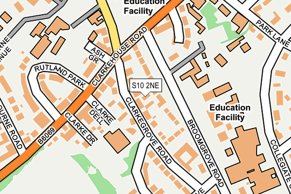 S10 2NE map - OS OpenMap – Local (Ordnance Survey)