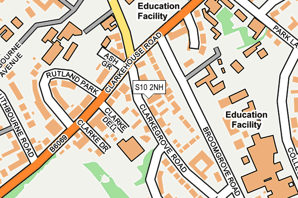 S10 2NH map - OS OpenMap – Local (Ordnance Survey)