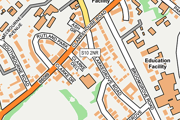 S10 2NR map - OS OpenMap – Local (Ordnance Survey)