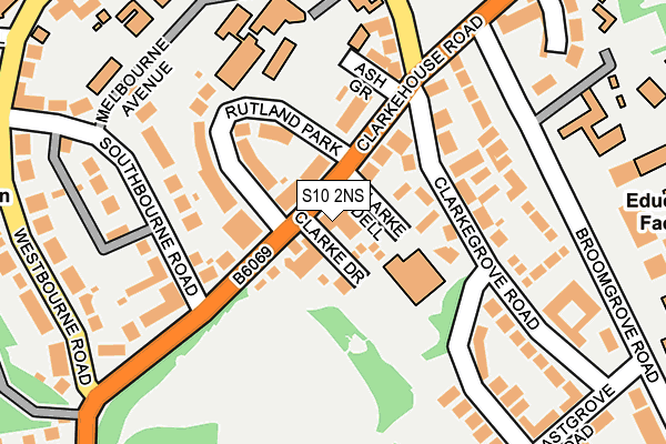 S10 2NS map - OS OpenMap – Local (Ordnance Survey)