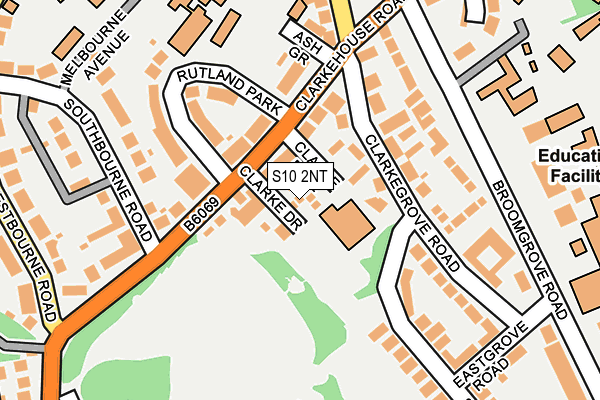 S10 2NT map - OS OpenMap – Local (Ordnance Survey)