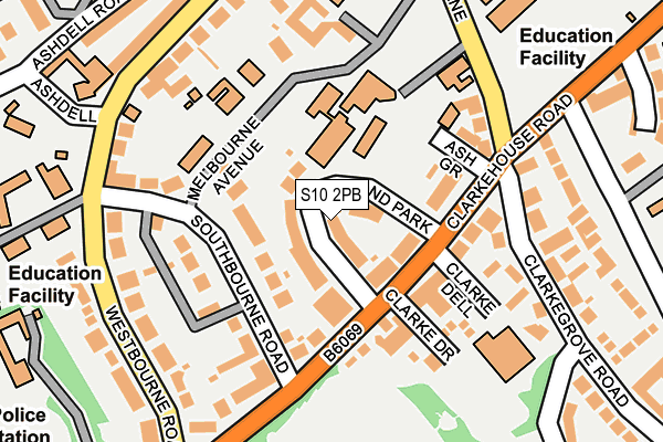 S10 2PB map - OS OpenMap – Local (Ordnance Survey)