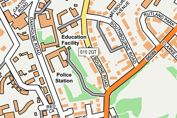 S10 2QT map - OS OpenMap – Local (Ordnance Survey)