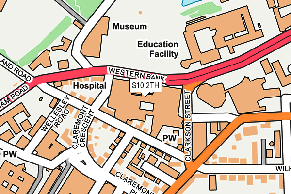 S10 2TH map - OS OpenMap – Local (Ordnance Survey)