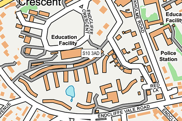 S10 3AD map - OS OpenMap – Local (Ordnance Survey)