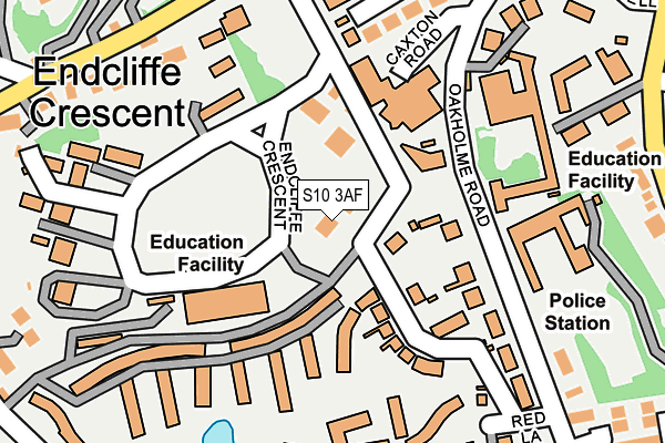 S10 3AF map - OS OpenMap – Local (Ordnance Survey)