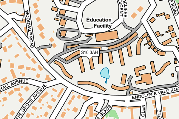 S10 3AH map - OS OpenMap – Local (Ordnance Survey)