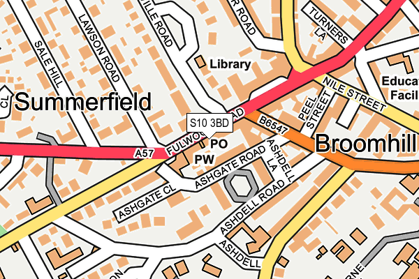 S10 3BD map - OS OpenMap – Local (Ordnance Survey)