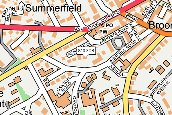 S10 3DB map - OS OpenMap – Local (Ordnance Survey)