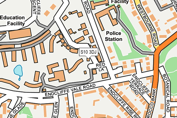 S10 3DJ map - OS OpenMap – Local (Ordnance Survey)